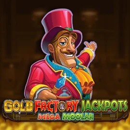 Gold Factory Jackpots Mega Moolah logo by Aurum Signature Studios at Betalice CasinoGold Factory Jackpots Mega Moolah